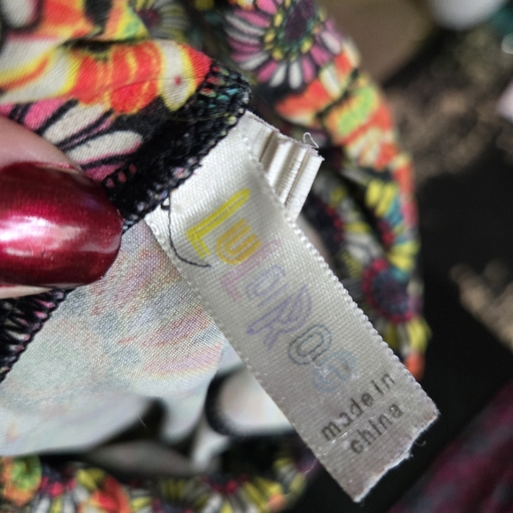 6 Kids Size 10/L Floral Lula Roe Leggings - Picture 2 of 3